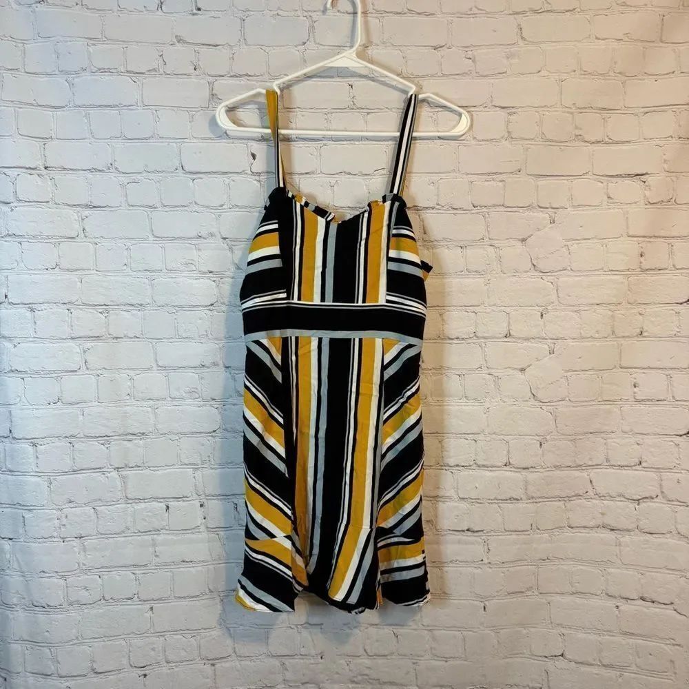 Parker Blue and Yellow Spaghetti Strap Sundress